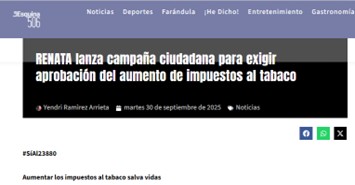Campaña #SíAl23880 en medios - La Esquina 506
